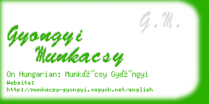 gyongyi munkacsy business card